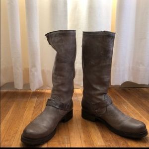 Frye Veronica slouch elephant colored boot.